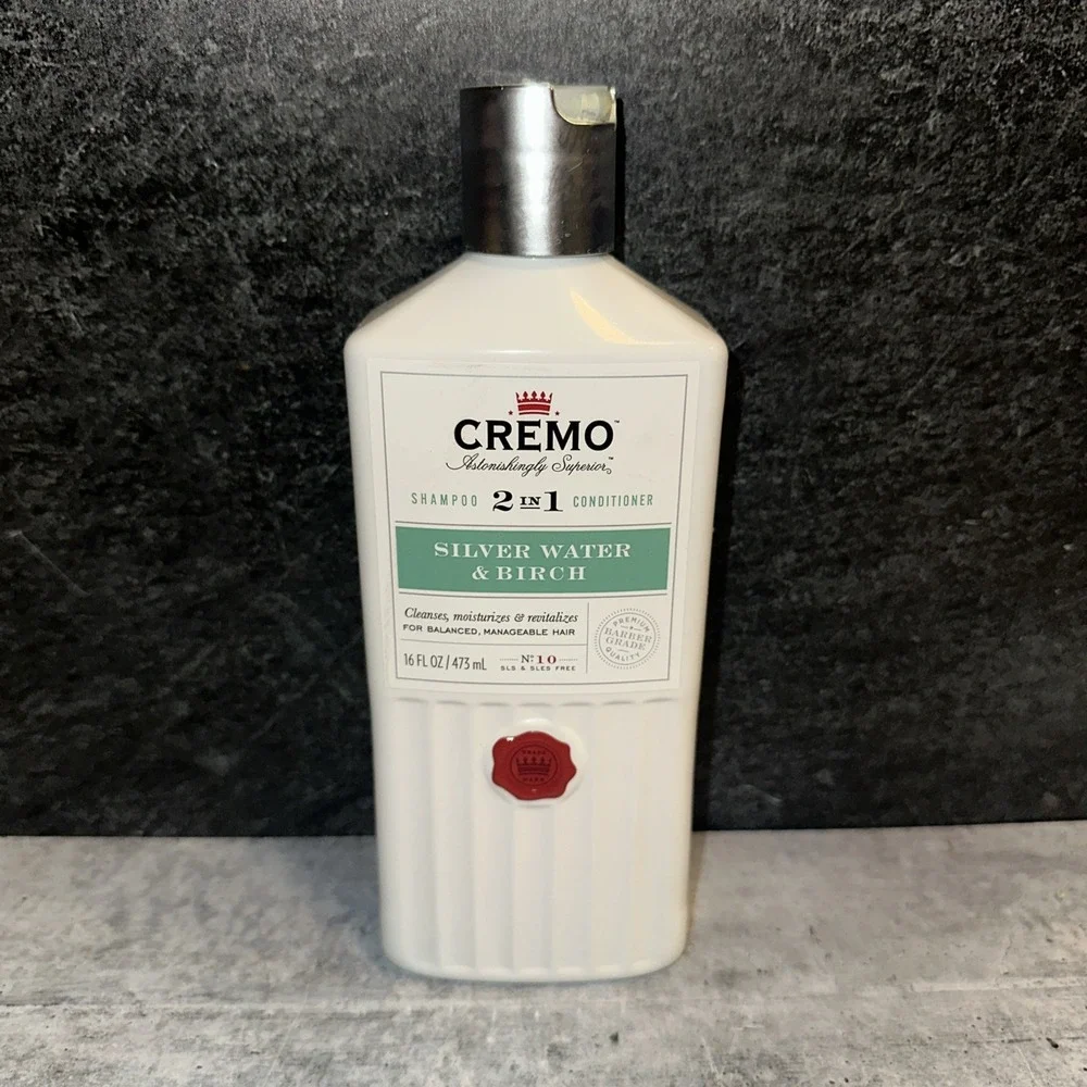1 Cremo 2 In 1 Shampoo & Conditioner Silver Water & Birch NEW